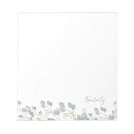 Rustic Eucalyptus med Namn Anteckningsblock