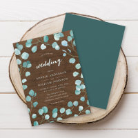 Rustic Eucalyptus och Brown Wood Bröllop