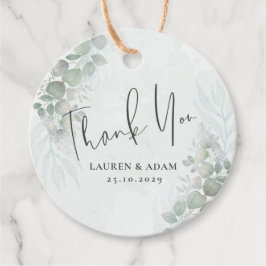 Rustic Eucalyptus Sage Grönt Bröllop Gåvor Etiketter