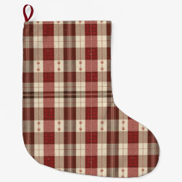 Rustic Evergreen & Cranberry Pet Stocking Stor Julstrumpa