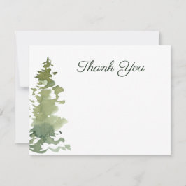 Rustic Evergreen Tackkort Card Tack Kort