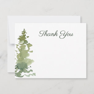 Rustic Evergreen Tackkort Card Tack Kort
