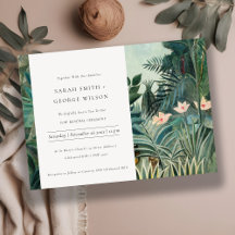 Rustic Exotic Tropical Forest Vow Renewal Inbjudan