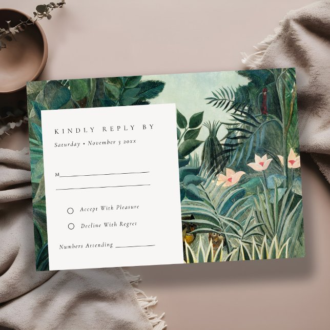 Rustic Exotic Tropical Rain Forest Bröllop OSA Tilläggskort (Skapare uppladdad)