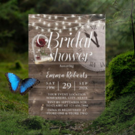 Rustic Fairytale Bröllop Barn Wood Möhippa Inbjudningar