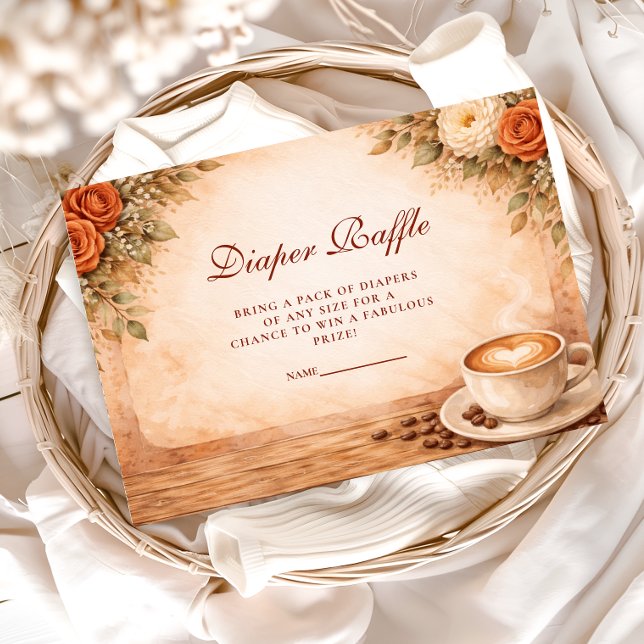 Rustic Fall A Baby Is Brewing Diapper Raffle Tilläggskort (Skapare uppladdad)
