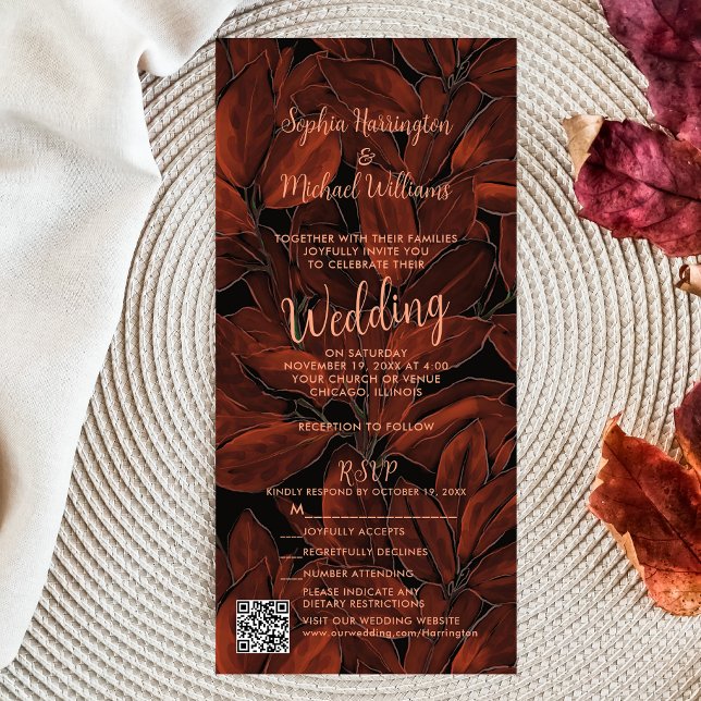 Rustic Fall All in One Wedding QR-kod (Skapare uppladdad)