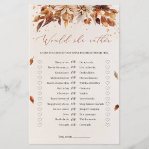Rustic Fall and Autumn, skulle hon hellre spela?