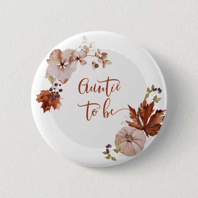 Rustic fall Auntie till Button Knapp (Framsida)