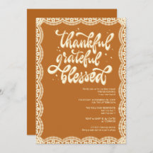 Rustic Fall Autumn Friendsgiving Terracotta