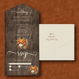 Rustic Fall Autumn Pumpkins Bröllop