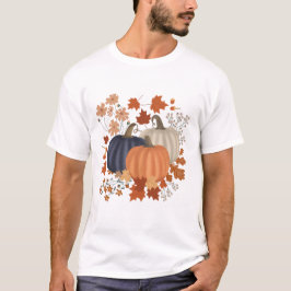 Rustic Fall Autumn Pumpkins Wildblommor Löv T Shirt