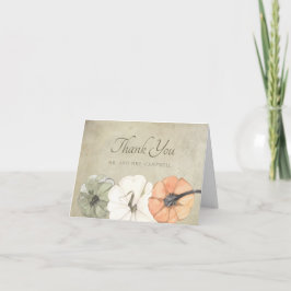 Rustic Fall Autumn White Orange Pumpkins Tack Kort