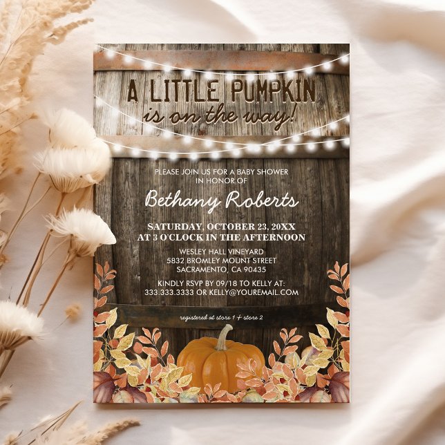 Rustic Fall Baby Shower Inbjudningar (Skapare uppladdad)