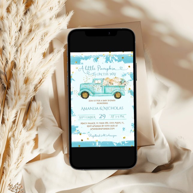 Rustic Fall Baby Shower Inbjudningar (Skapare uppladdad)