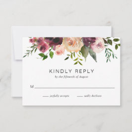 Rustic Fall Blommigt Elegant bröllop OSA Kort
