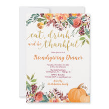Rustic fall blommigt Friendsgiving Middag
