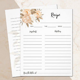 Rustic Fall Blommigt, mottagare Binder Papper Reklamblad