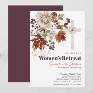 Rustic Fall Blommigt Women's Church Retreat Inbjudningar