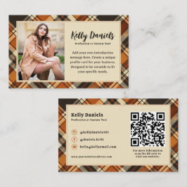 Rustic Fall Cottagecore Play Anpassningsbar Photo Visitkort