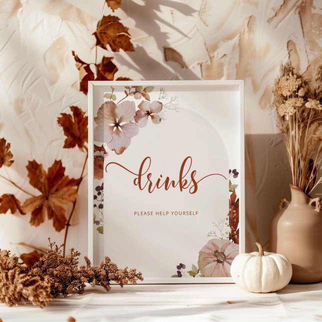 Rustic fall Drinks hjälper dig själv att Poster (Skapare uppladdad)