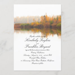 Rustic Fall Elegant och Simple Bröllop Inbjudningar
