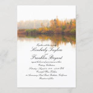 Rustic Fall Elegant och Simple Bröllop Inbjudningar