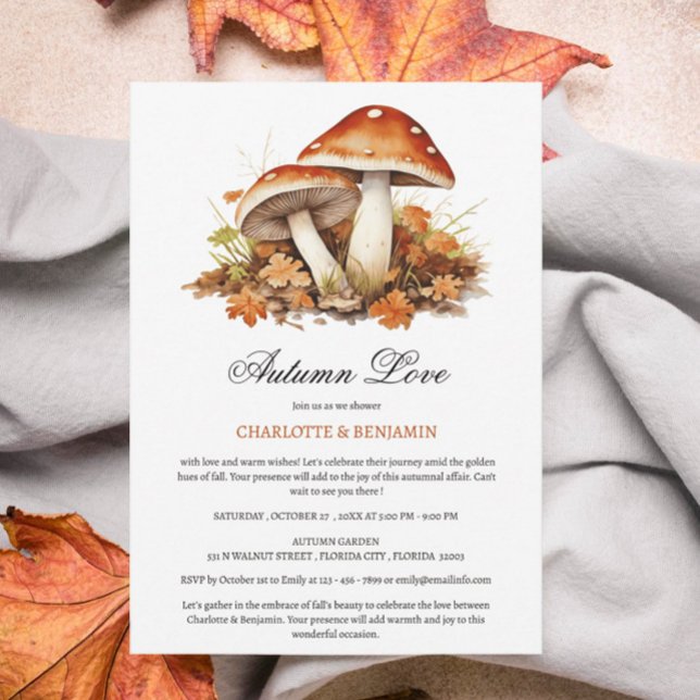 Rustic Fall- eller Autumn Couple Shower Inbjudningar (Skapare uppladdad)