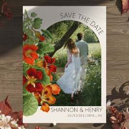 Rustic Fall Floral Modern Wedding Save the Date Inbjudningar