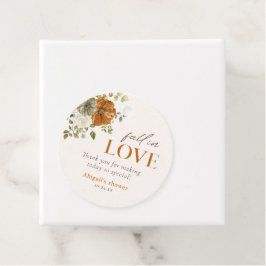 Rustic Fall Flowers Möhippa Tack Gåvor Etiketter