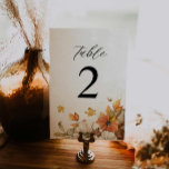 Rustic Fall Foliage Bröllop Bordsnummer<br><div class="desc">Bordsnumret Rustic Fall Foliage Bröllop med klara löv och detaljuppgifter som kommer att charma dina gäster. All text är redigerbar - Klicka på knappen "Anpassa ytterligare" för att redigera. Matchande objekt i vår butiks Cava party-design</div>