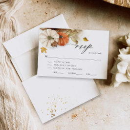 Rustic Fall Foliage Bröllop OSA Card