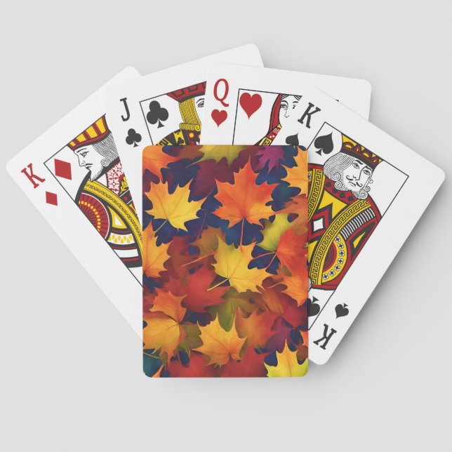 Rustic Fall Foliage Classic-uppspelningskort Casinokort (Baksidan)