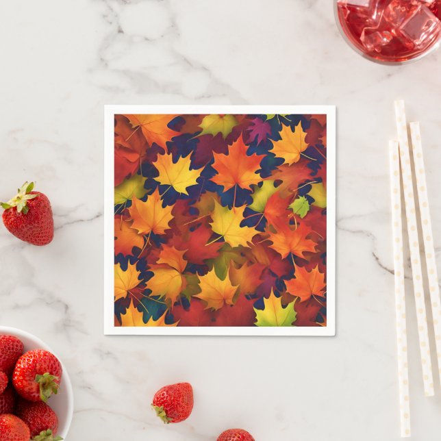 Rustic Fall Foliage Pappersservett (Insitu)
