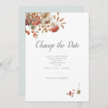 Rustic Fall Foliage Watercolor Bröllop