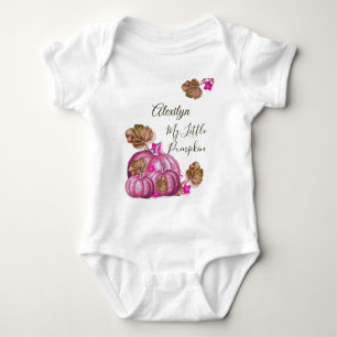 Rustic Fall Girl Baby Shower Autumn Rosa Pumpkin T Shirt