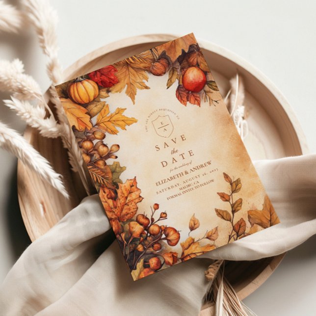 Rustic Fall Harvest Bröllop Spara Datumet (Skapare uppladdad)