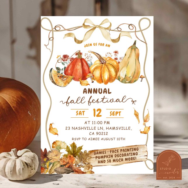 Rustic Fall Harvest Festival Invitation Inbjudningar (Skapare uppladdad)