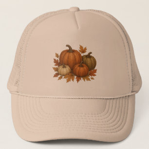 Rustic Fall/Höstpumpor & löv Keps