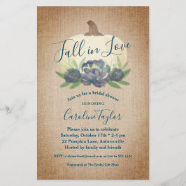 Rustic Fall i Kärlek Blue Blommigt Möhippa