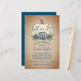 Rustic Fall i Kärlek Blue Blommigt Möhippa