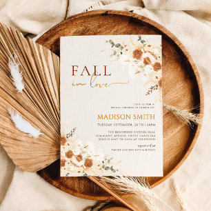 Rustic Fall i Kärlek Möhippa Boho Terracotta Inbjudningar