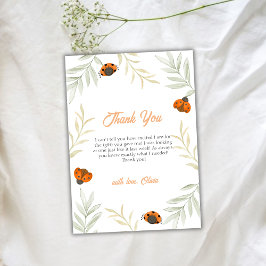 Rustic Fall Ladybug Greenery Baby Shower Tack Kort