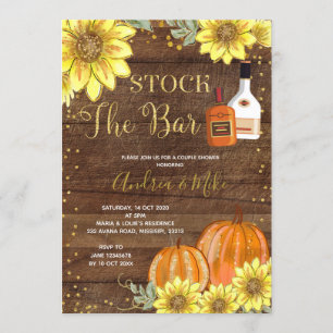 Rustic Fall Lagrar, inbjudan till Pub Couple Showe
