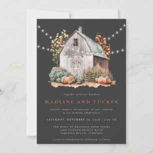 Rustic Fall Land Barn Ljus Par Shower Inbjudningar