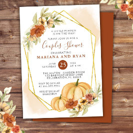 Rustic Fall Little Pumpkin Par Baby Shower Inbjudningar