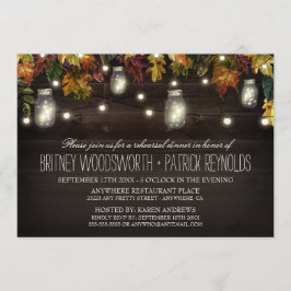 Rustic Fall Mason Burk Rehearsal Middagsinbjudan Inbjudningar
