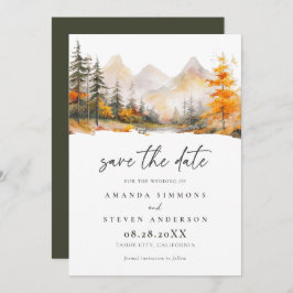Rustic Fall Mountain Pine Forest Wedding Spara Datumet