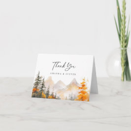 Rustic Fall Mountain Pine Forest Wedding Tack Kort