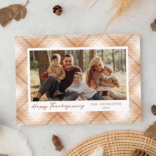 Rustic Fall Pput Photo Thanksgiving Julkort